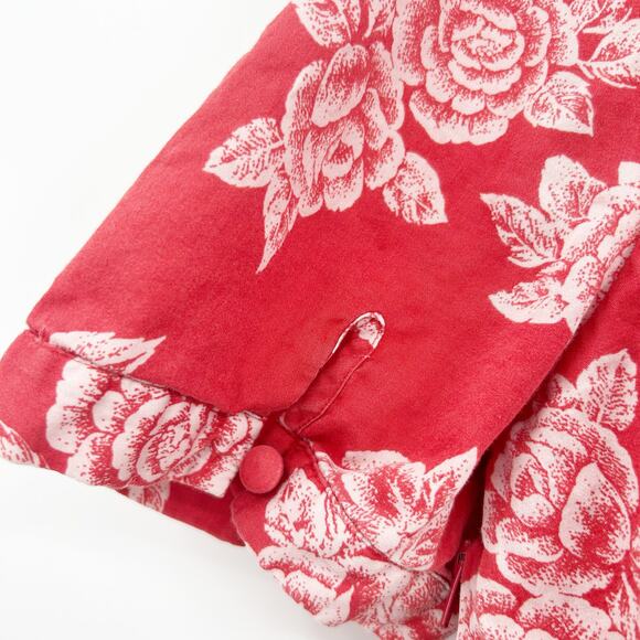 Modcloth Womens Retro Pinup Valentines Day Scoop‎ Neck Rose Floral Dress Size 1X - Picture 8 of 9